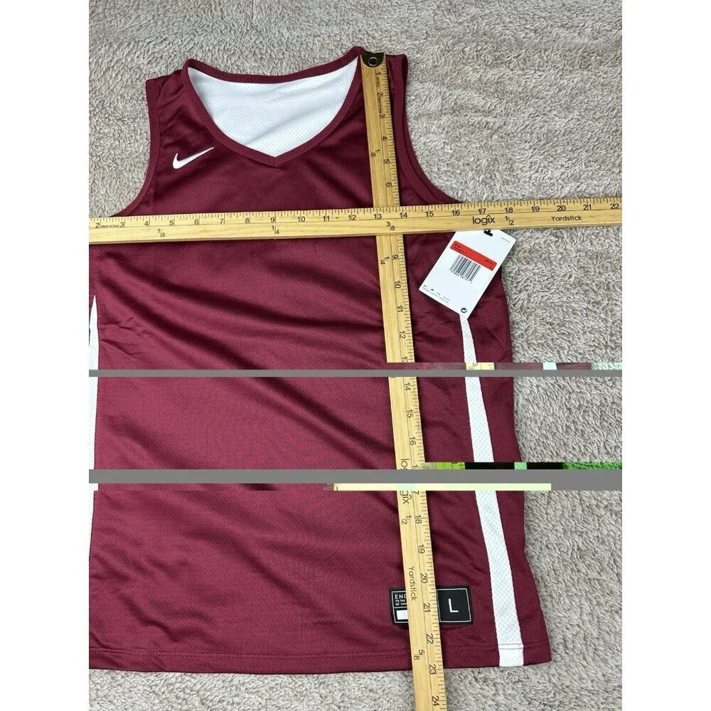 Nike Kids Reversible Basketball Jersey Maroon White DN5269-612 Size Large L NWT